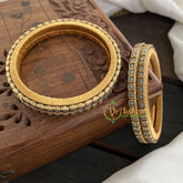 Single Line Kundan Bangle-Opaque-Grey-G3640